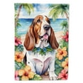 thumbnail image 1 of Basset Hound Luau Garden Flag 11.25 in x 15.5 in, 1 of 5