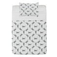 thumbnail image 1 of Basset Hound Microfiber Bedspread Set, Monochrome Repetitive Pattern of Hand Drawn Sketch Shocked Long Eared Dog, Soft Bedding Set with Pillow Shams & Comforter, 3 Sizes, Black and White, by Ambesonne, 1 of 1