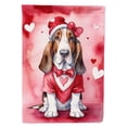 thumbnail image 1 of Basset Hound My Valentine House Flag 28 in x 40 in, 1 of 7