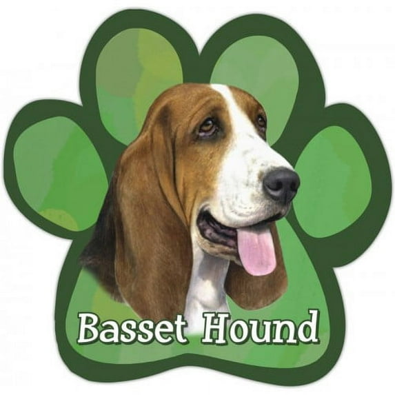 Basset Hound Paw Print Magnet