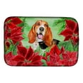 thumbnail image 1 of Basset Hound Poinsettas Dish Drying Mat, 1 of 7