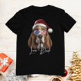 Basset Hound Santa Claus hat, Basset Hound American Style, dog
