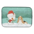thumbnail image 1 of Basset Hound Snowman Christmas Dish Drying Mat, 1 of 2