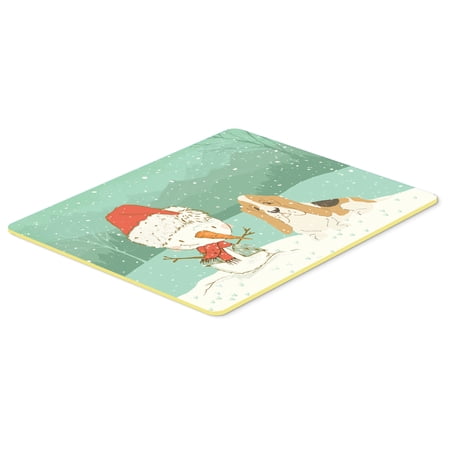 Basset Hound Snowman Christmas Kitchen or Bath Mat 24x36