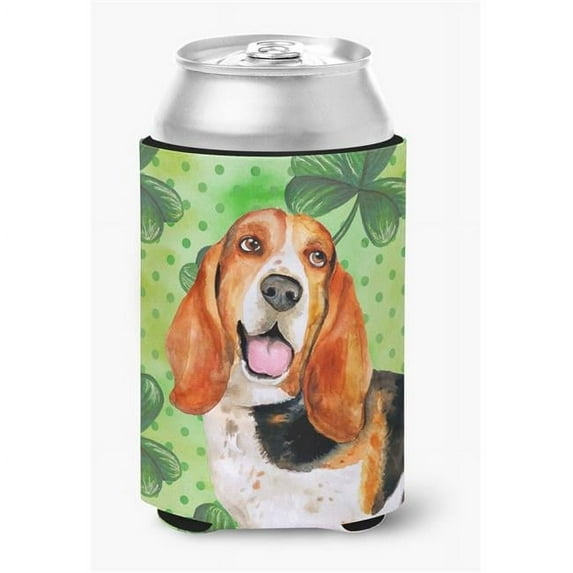 Basset Hound St.Patricks Can or Bottle Hugger