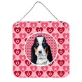 thumbnail image 1 of Basset Hound Valentines Love And Hearts Aluminium Metal Wall Or Door Hanging Prints, 1 of 1