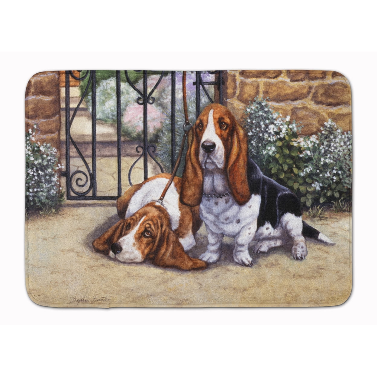 Gray Memory Foam Non-Slip Rectangle Bath Mat