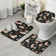 thumbnail image 1 of Basset Hounds with Bones and Presents Bathroom Rugs Sets 3 Piece,Toilet Cover Set,Absorbent Non Slip Bathroom Mats Sets with U-Shaped Contour Rug Toilet Rug Set, 1 of 5