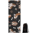 thumbnail image 1 of Basset Hounds with Bones and Presents Hot Yoga Mat Towel Non Slip for Hot Yoga - Quick-Drying Yoga Mat Cover with 4 Corner Pockets with Travel Bag - Hot Yoga Towel Non Slip 74"x26", 1 of 6