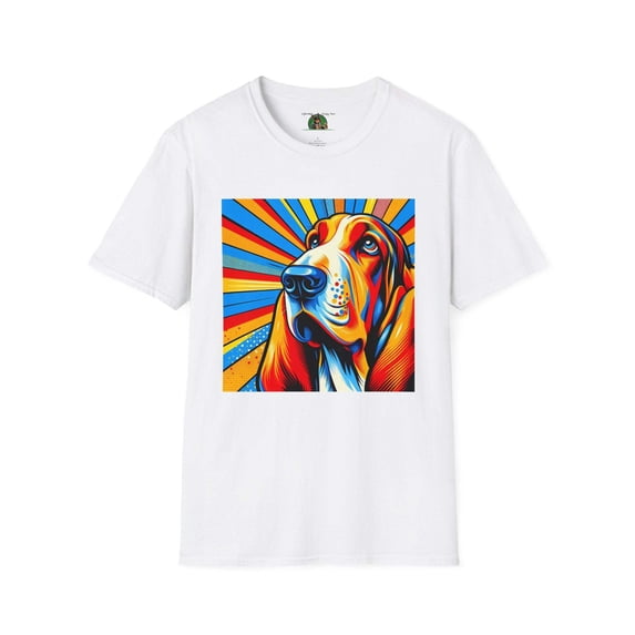 Basset Hounds PopArt5 Unisex Softstyle T-Shirt
