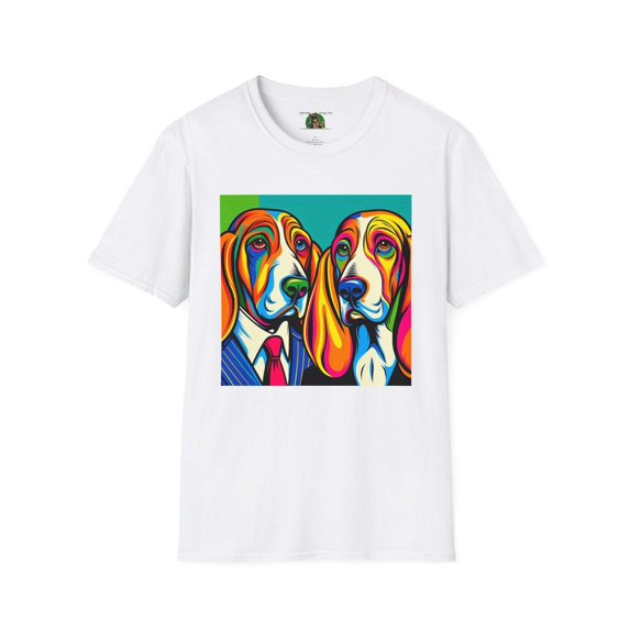 Basset Hounds PopArt7 Unisex Softstyle T-Shirt