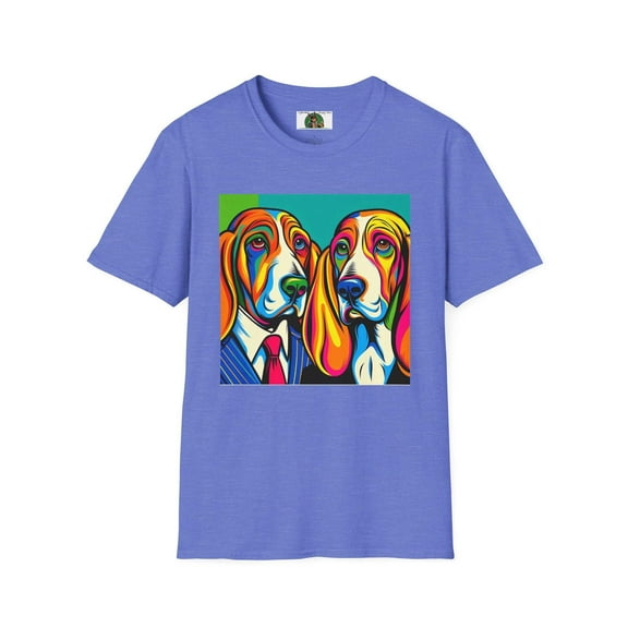 Basset Hounds PopArt7 Unisex Softstyle T-Shirt