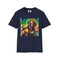 thumbnail image 1 of Basset Hounds "Rasta Mon" Unisex Softstyle T-Shirt, 1 of 11