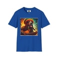 thumbnail image 1 of Basset Hounds "Rasta Mon2" Unisex Softstyle T-Shirt, 1 of 10