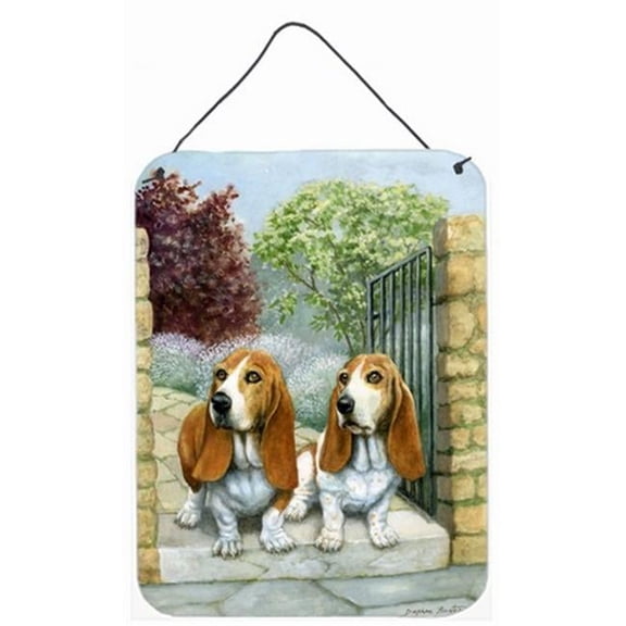 Basset Hounds in the Gate Wall or Door Hanging Prints