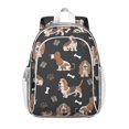 thumbnail image 1 of Basset Hounds with Bones and Presents Backpack for School,Cute School Bag,Schoolbag with Adjustable Shoulder Straps & Padded Back,15"x11.42"x5.5", 1 of 6