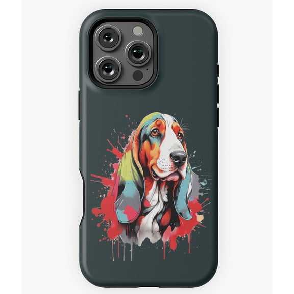 Basset's Refined Grace Dog Breed Phone Case for iPhone 16 15 14 13 12 11 Pro Max