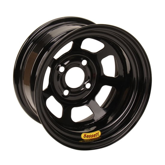 Bassett 13 x 7 Pony-Mini Stock 4x4.25 Black Wheel, 3 Offset