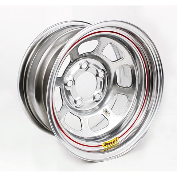Bassett 15 x 8 Wissota Light 5x5 Silver D-Hole Wheel, 4 Offset