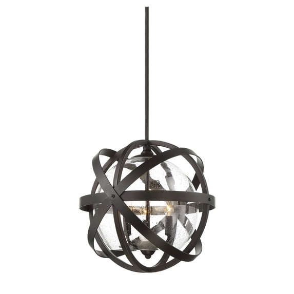 Bassett 3-Light Outdoor Hanging Lantern in English Bronze