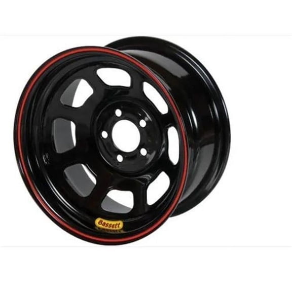Bassett 47SF3 14 x 7 in. 3 in. D-Hole Backspace Wheel, Black