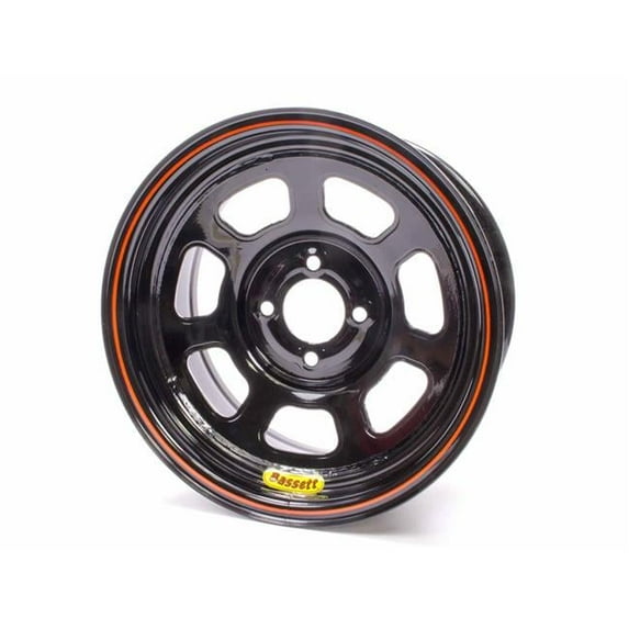 Bassett 47SH2 14 x 7 in. Racing Wheels D-Hole Lightweight Wheel, 2 in. Backspace, 4 x 100 mm Bolt Pattern - Steel