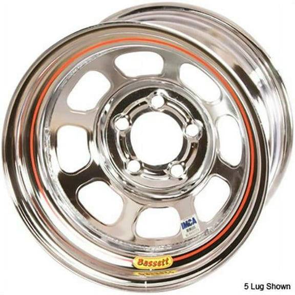 Bassett 47SH2C 14X7 D-Hole 4x100 mm 2 In Backspace Chrome Wheel