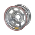 thumbnail image 1 of Bassett 47SH4S 14X7 D-Hole 4x100 mm 4 In Backspace Silver Wheel, 1 of 3