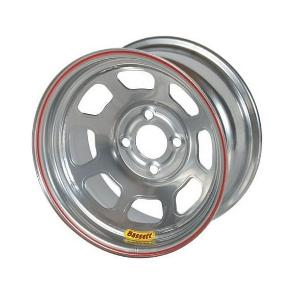 Bassett 47SH4S 14X7 D-Hole 4x100 mm 4 In Backspace Silver Wheel