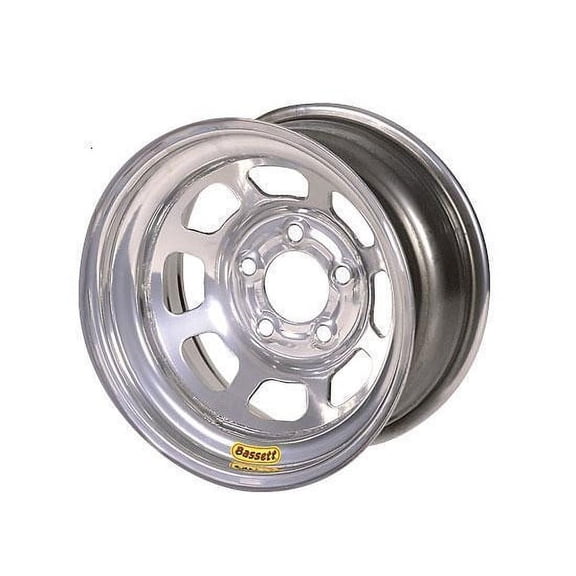 Bassett 47SN3S 14X7 D-Hole 5x100 mm 3 In. Backspace Silver Wheel