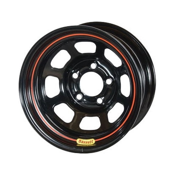 Bassett 50SC3 15X10 D-Hole Lite 5 on 4.75 3 Inch Backspace Black Wheel