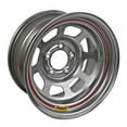 thumbnail image 1 of Bassett 57RN4S 15X7 DOT D-Hole 5x100 mm 4 In Bckspc Silver Wheel, 1 of 3