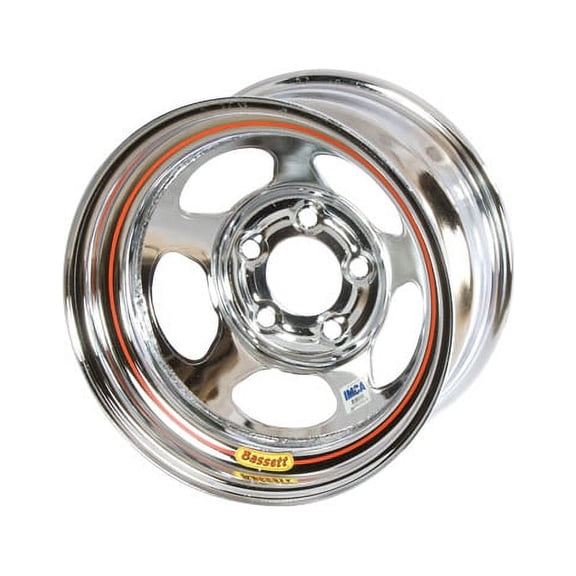 Bassett 58AC2IC 15X8 Inertia 5on4.75 2 In Backspace IMCA Chrome Wheel