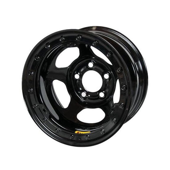 Bassett 58AJ4L 15X8 Inertia 5 on 5.5 4 Inch BS Black Beadlock Wheel