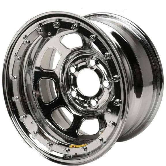 Bassett 58D53ISLK 15x8 IMCA Wheel 5x5 Silv DHole Beadlock 3 BS