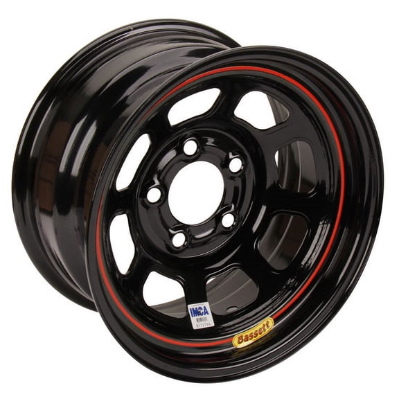 Bassett 58D5475I 15X8 D-Hole 5x5 4.75" IMCA Black Wheel