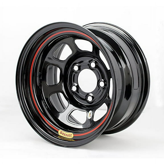 Bassett 58D5475W 15X8 D-Hole 5x5 4.75" Wissota Black Wheel