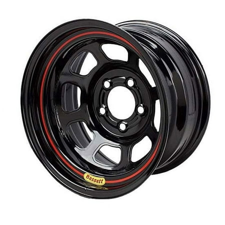 Bassett 58ST5 15X8 D-Hole Lite 4x4.5 5 In. Bckspc Black Wheel