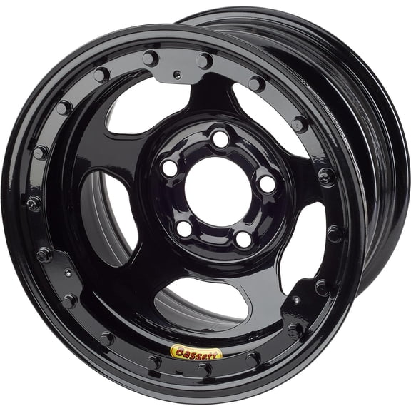 Bassett 59A52LK 15 x 9 Inertia Black Beadlock Wheel, 5x5, 2 BS