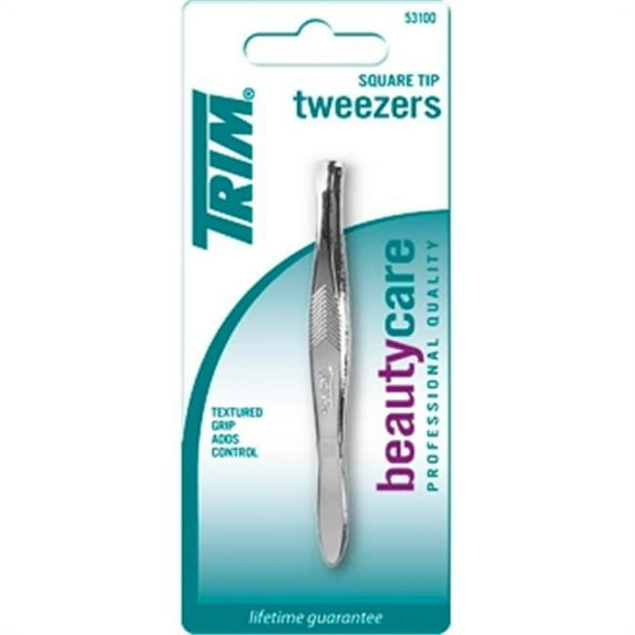 Bassett Brands WEB-53100-12 Trim Square Tip Tweezer - Case Of 12