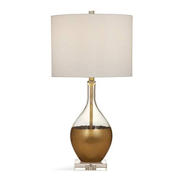 Bassett Mirror Ambrose Table Lamp with Clear and Gold Leaf Finish L3656T