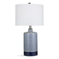 thumbnail image 1 of Bassett Mirror Classe Ceramic Table Lamp with Drum Shade in Blue, 1 of 3