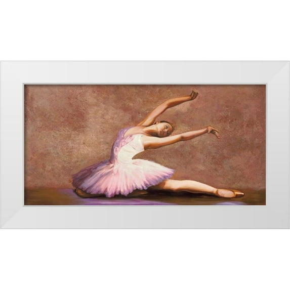 Bassetti, Andrea 18x11 White Modern Wood Framed Museum Art Print Titled - Swan Lake