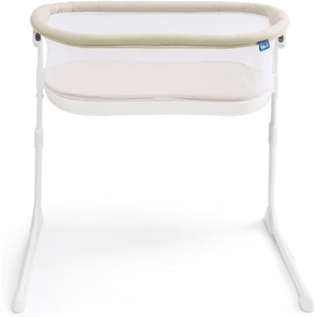 HALO BassiNest Lite Slide Over Bed Baby Bassinet with Mesh Walls for Airflow and Visibility, Oat