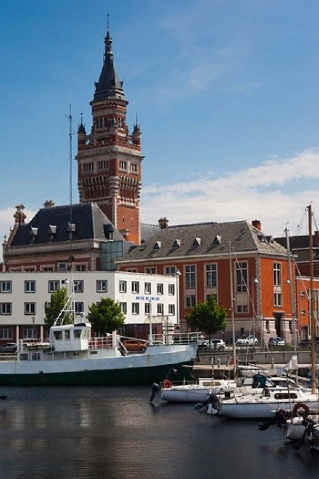 Bassin du Commerce Marina Dunkerque Canvas Art - Walter Bibikow DanitaDelimont (19 x 28)