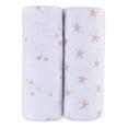 thumbnail image 1 of Bassinet Sheets 100% Jersey Cotton 2 Pack- for Baby Girl Dusty Rose and Mauve Pink Stars, 1 of 5