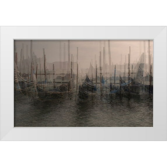 Basso, Donatella 18x13 White Modern Wood Framed Museum Art Print Titled - Illusion_ Magic Venice