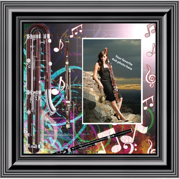 Bassoon for Marching or Concert Band, Personalized Picture Frame, 10X10 3503