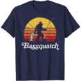thumbnail image 1 of Bassquatch! Funny Bigfoot Fishing Unisex T-Shirt for Men Women Kids Toddler, 1 of 5
