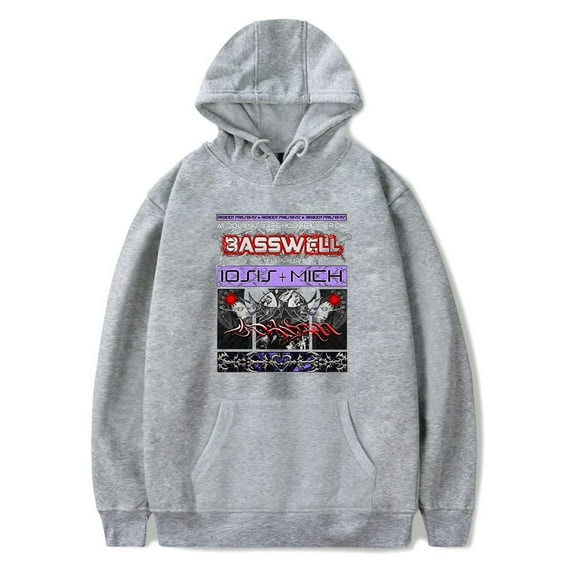 Basswell Rapper Hoodie Merch Women Men Long sleeve Fashion Casual Hooded Sweatshirts Style3